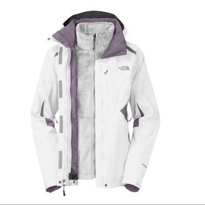 The North Face White and Purple Women's Jacket